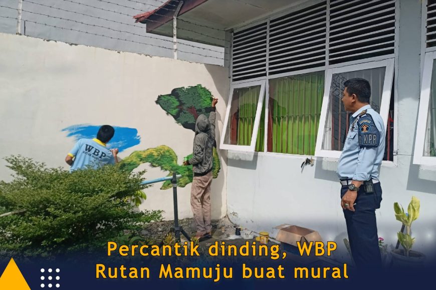 Percantik dinding, WBP Rutan Mamuju buat mural