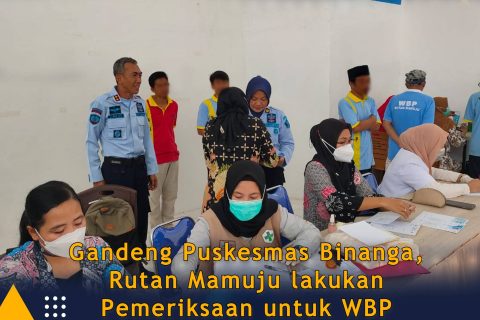  Gandeng Puskesmas Binanga, Rutan Mamuju lakukan Pemeriksaan untuk WBP